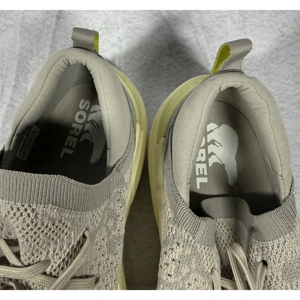Sorel Explorer Blitz Stride Sneakers Womens 9 Gray Knit Comfort Shoes NL4672-278